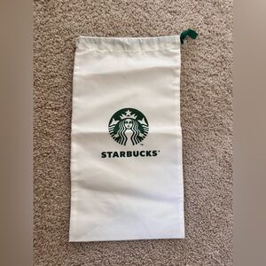 Authentic Starbucks Green Logo White Tumbler Bag